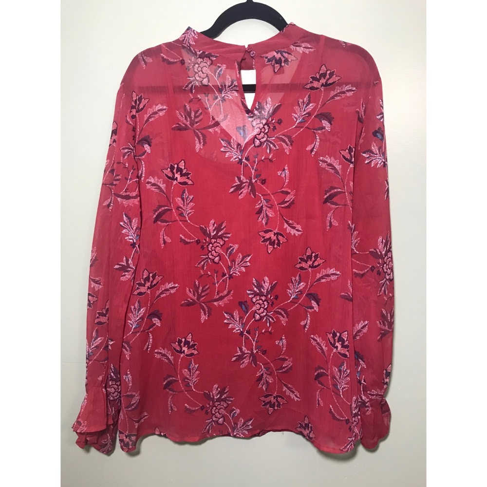 Red long sleeved Blouse - Picture 3 of 7